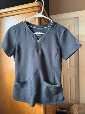 Women’s Black scrub top, HH 360 by Healing Hands